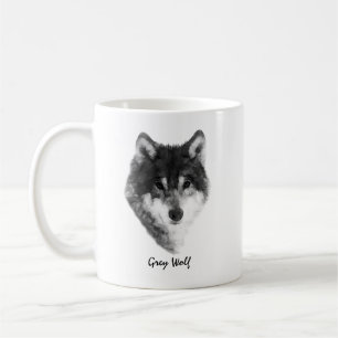 Grey Wolf elegant customizable Coffee Mug