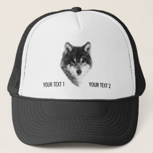 Grey Wolf elegant customizable Trucker Hat