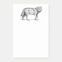 Grey Wolf Elegant Ink Drawing