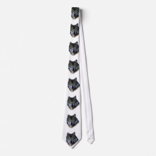 Grey Wolf Eyes Tie (Front)