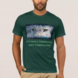 Grey Wolf Eyes Wildlife Conservation T-Shirt