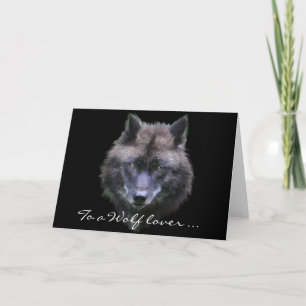 GREY WOLF EYES Wildlife Supporter blank note-cards Card
