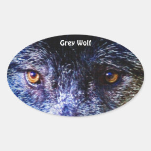 GREY WOLF EYES Wildlife Supporter Stickers