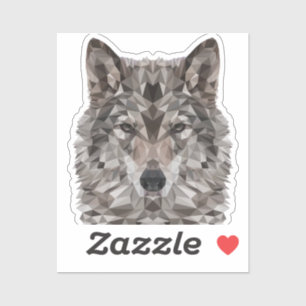 Grey Wolf Geometric Portrait