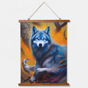 Grey Wolf Hanging Tapestry