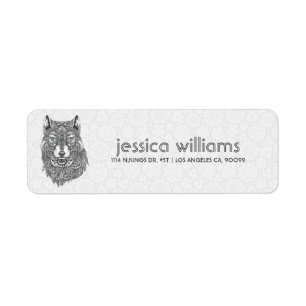 Grey Wolf Head Detailed Illustration