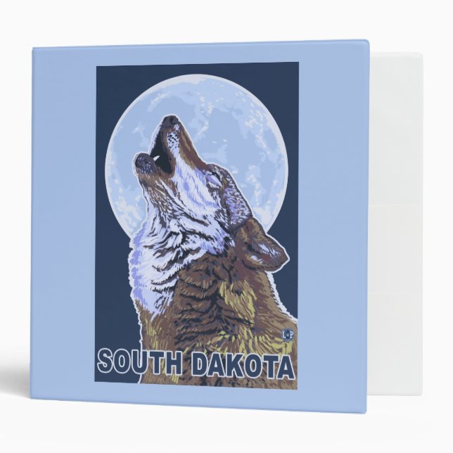 Grey Wolf HowlingSouth Dakota Binder (Front/Inside)