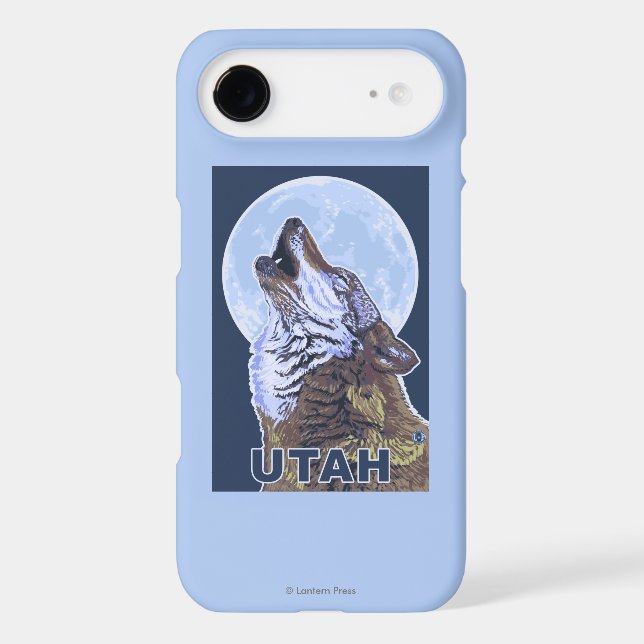 Grey Wolf HowlingUtah Case-Mate iPhone Case (Back)