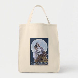 Grey Wolf HowlingWyoming Tote Bag