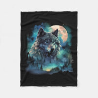 Grey Wolf Hunting Grounds Icy Moon Forest Galaxy