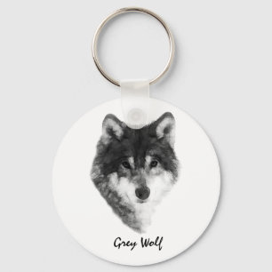 Grey Wolf impressive Keychain