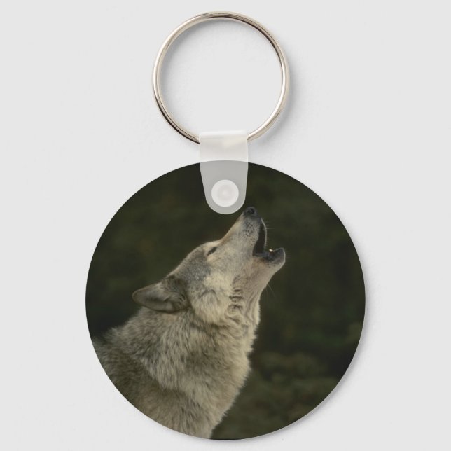 Grey Wolf Keychain (Front)