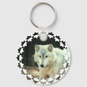 Grey Wolf Keychain