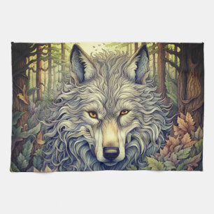 Grey Wolf Kitchen Towel