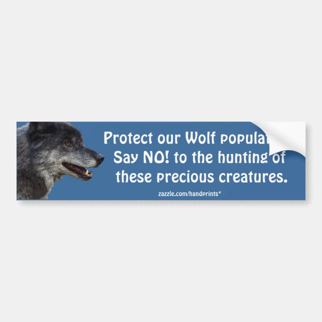 Grey Wolf Motivational Gifts Bumper Sticker (Front)