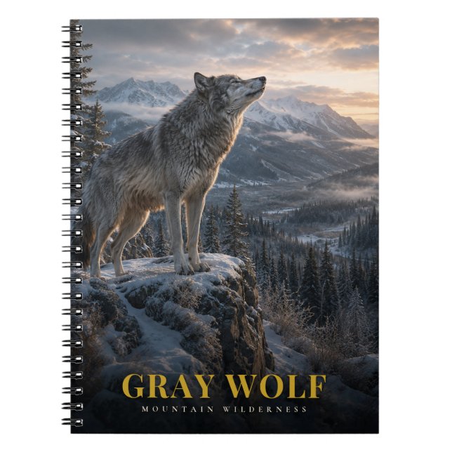 Grey Wolf Mountain Wilderness ANIMALS Notebook (Front)