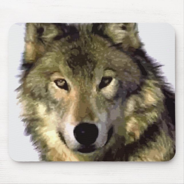 Grey Wolf Mouse Pad (Front)