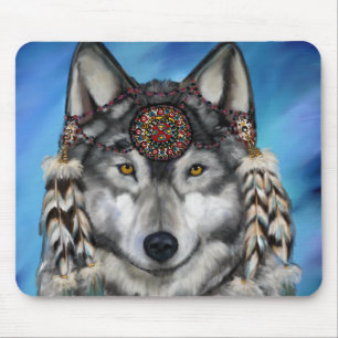 Grey Wolf Mouse Pad