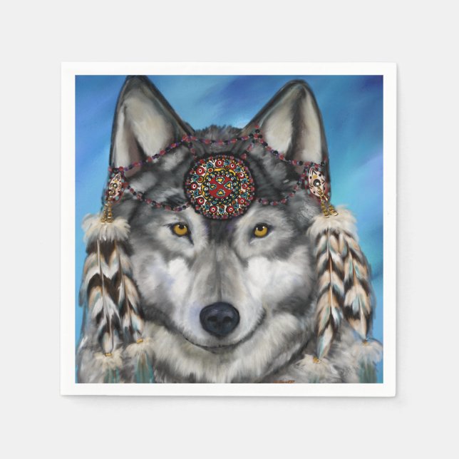 GREY WOLF NAPKIN (Front)