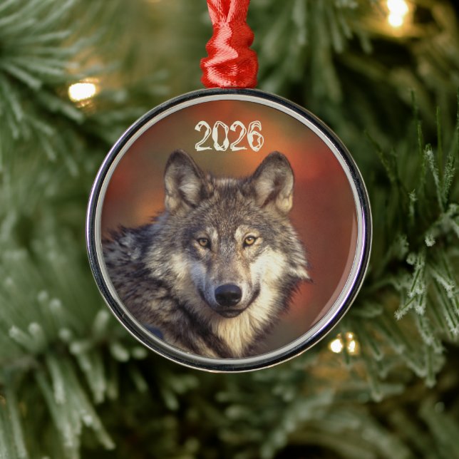 Grey Wolf Ornament (Tree)