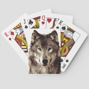 Grey Wolf Playing Cards