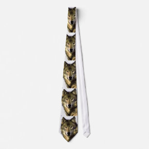 Grey Wolf Portrait Tie
