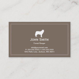 Grey Wolf Professional Forest Ranger  Business Card
