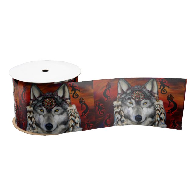 GREY WOLF SATIN RIBBON (Spool)