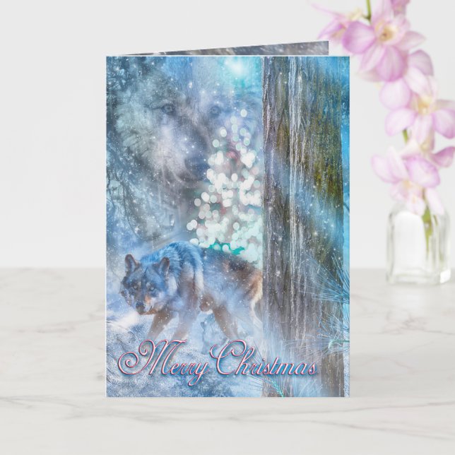 Grey Wolf SEASON OF THE WOLF Card (Orchid)