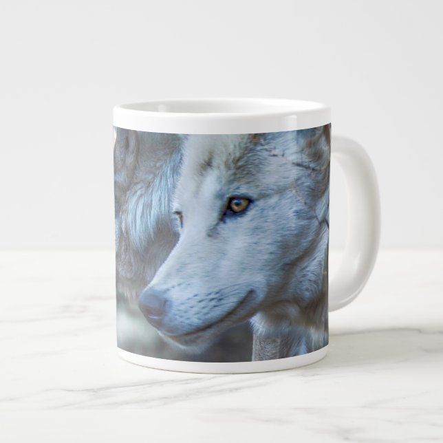 Grey Wolf SENTINEL WOLVES Large Coffee Mug (Front Right)