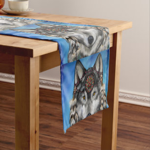GREY WOLF SHORT TABLE RUNNER
