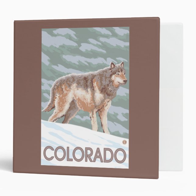 Grey Wolf StandingColorado Binder (Front/Inside)