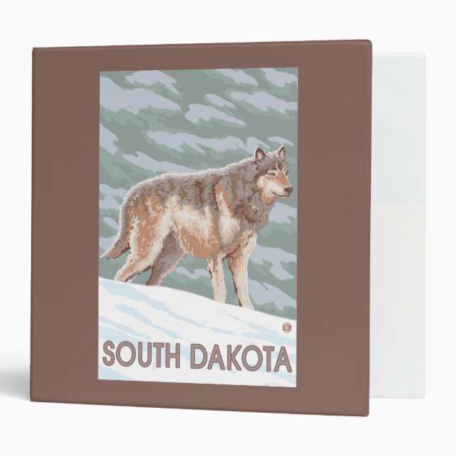 Grey Wolf StandingSouth Dakota Binder (Front/Inside)