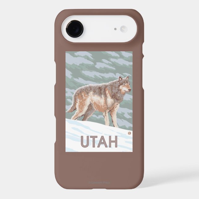 Grey Wolf StandingUtah Case-Mate iPhone Case (Back)