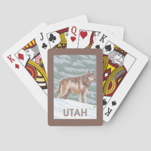 Grey Wolf StandingUtah Playing Cards