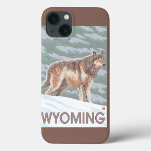 Grey Wolf StandingWyoming iPhone 13 Case
