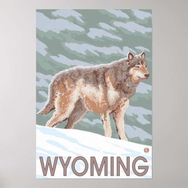 Grey Wolf StandingWyoming Poster (Front)