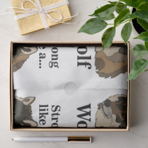 Grey Wolf Tissue Paper