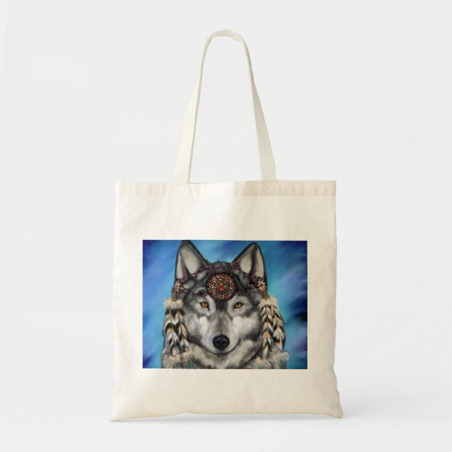 Grey Wolf Tote Bag (Front)
