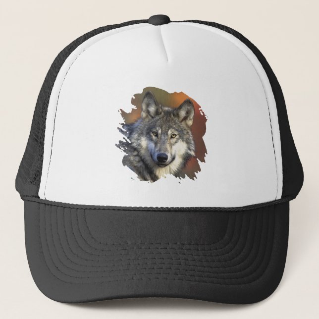 Grey Wolf Trucker Hat (Front)