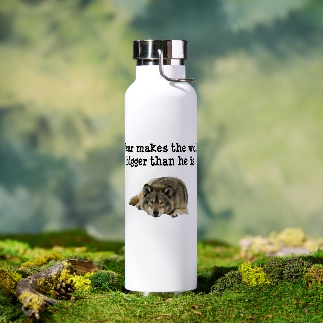 Grey Wolf Water Bottle (Outdoor (Rotated))