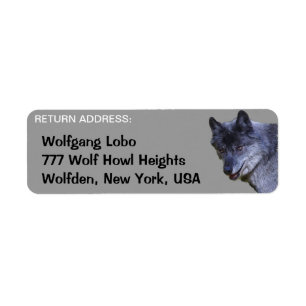 GREY WOLF Wildlife Return Address Labels