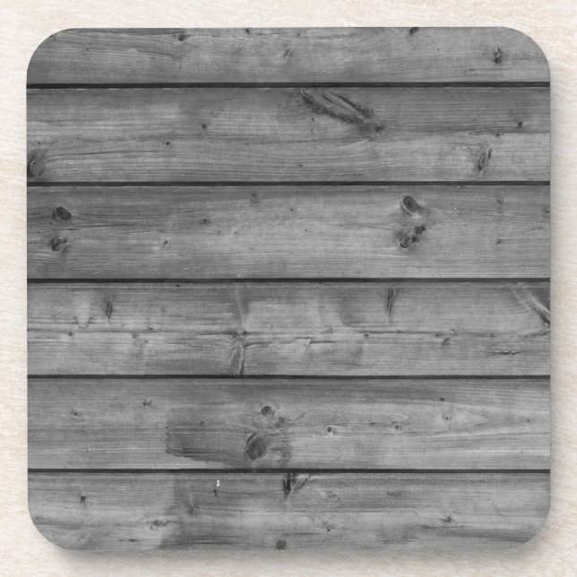 grey wood boards coaster set (Front)