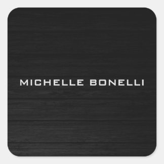 Grey Wood Design Background Plain Legible Modern Square Sticker