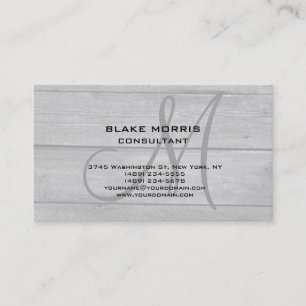 Grey Wood Unique Original Classical Professional Business Card