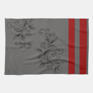 Grey x Red Kitchen Towel