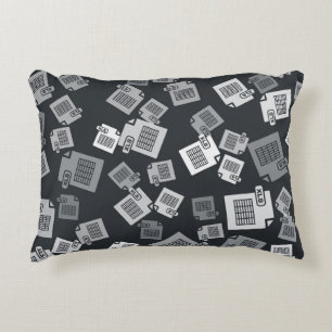 Grey XLS file document. Download xls button icon i Accent Pillow