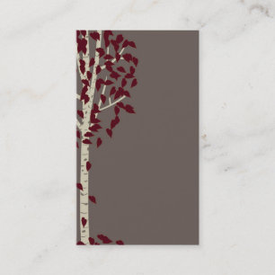 Grey Yellow Aspen Tree Business Cards