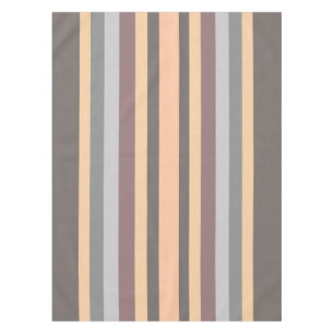 Grey Yellow Blue Purple Stripes Tablecloth