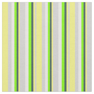 Grey, Yellow, Dark Slate Gray, Green & Mint Cream Fabric